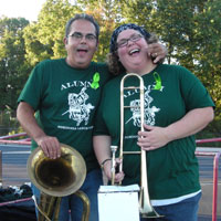 Jessica and her brother at alumni band